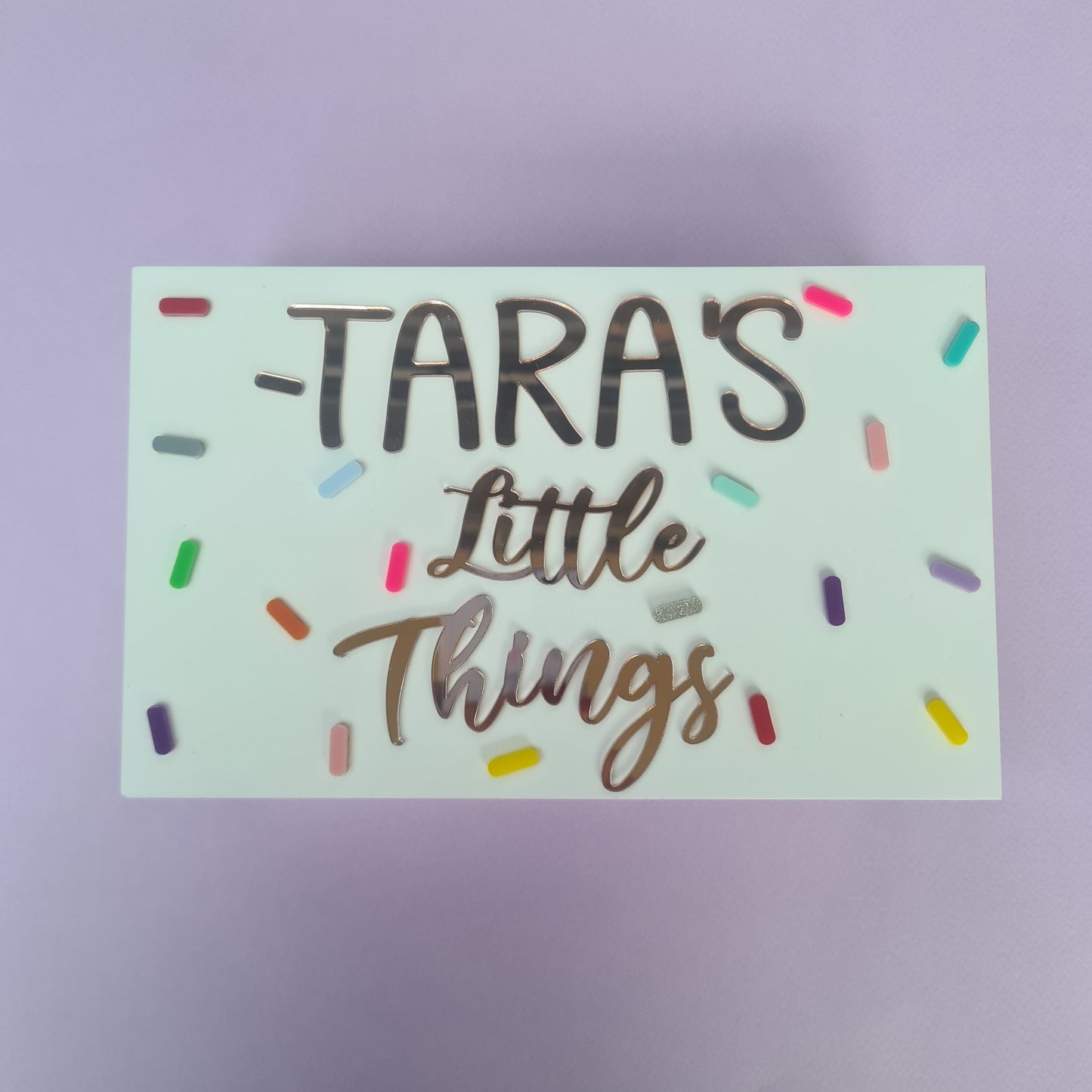 Personalized Confetti Keepsake Box