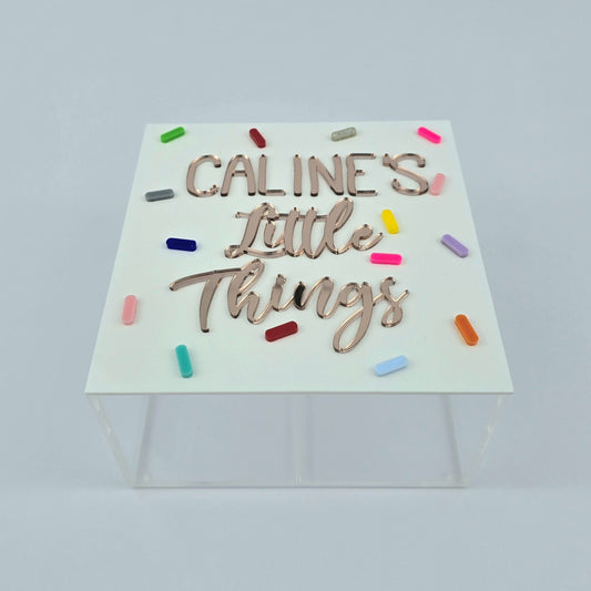 Personalized Confetti Keepsake Box