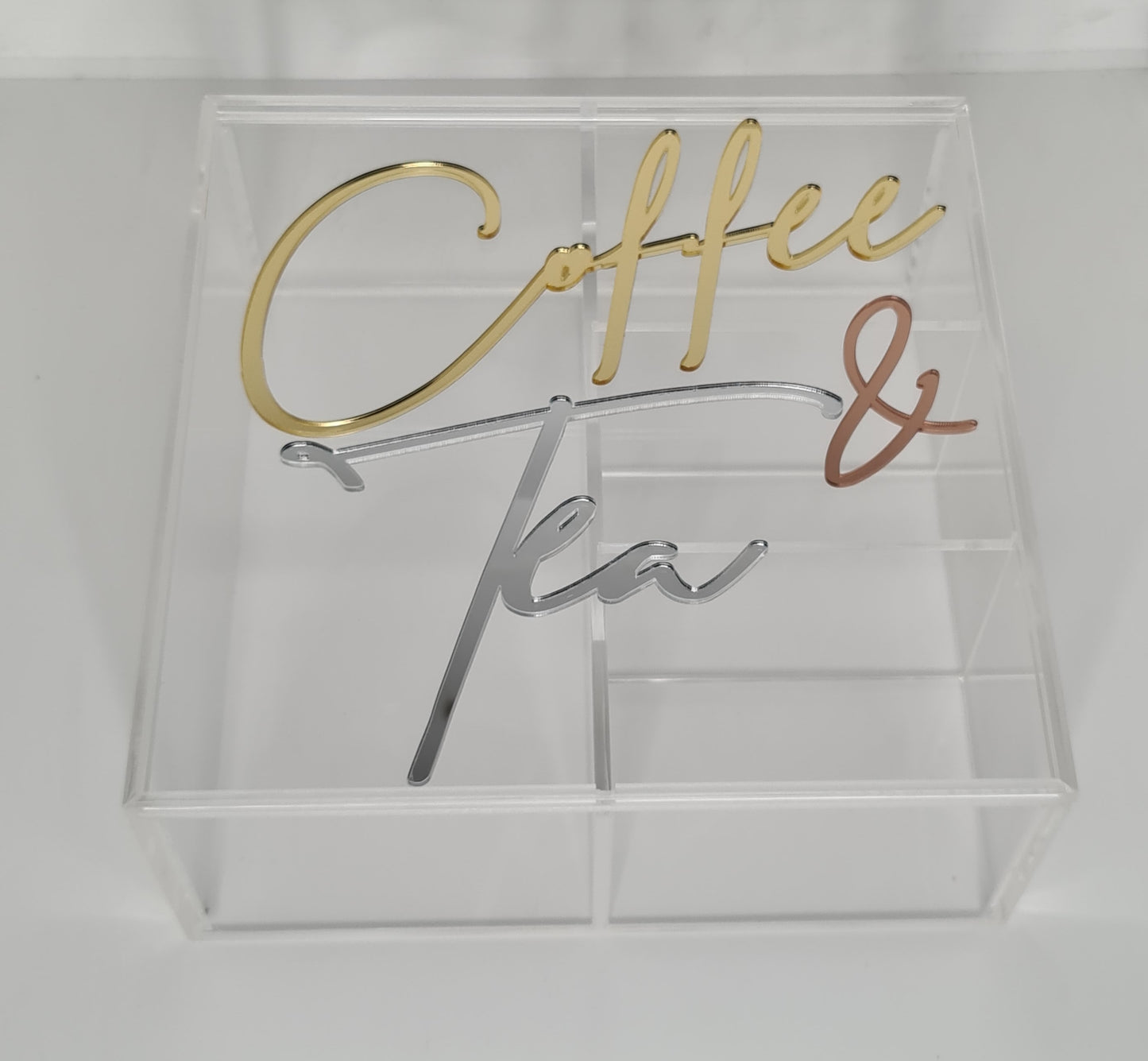 Elegant Plexiglass Coffee and Tea Box