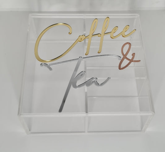 Elegant Plexiglass Coffee and Tea Box