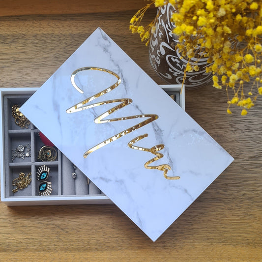 Personalized Marble Jewelry Box