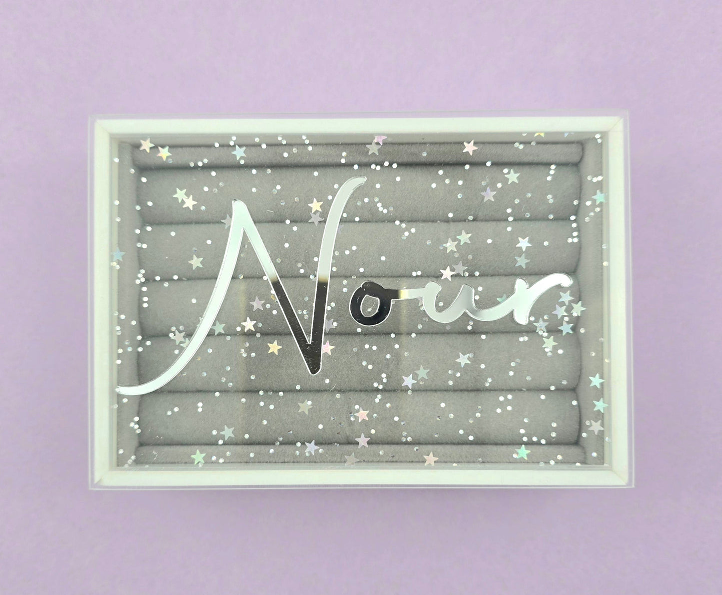 Personalized Jewelry Box with Velvet Ring Holder