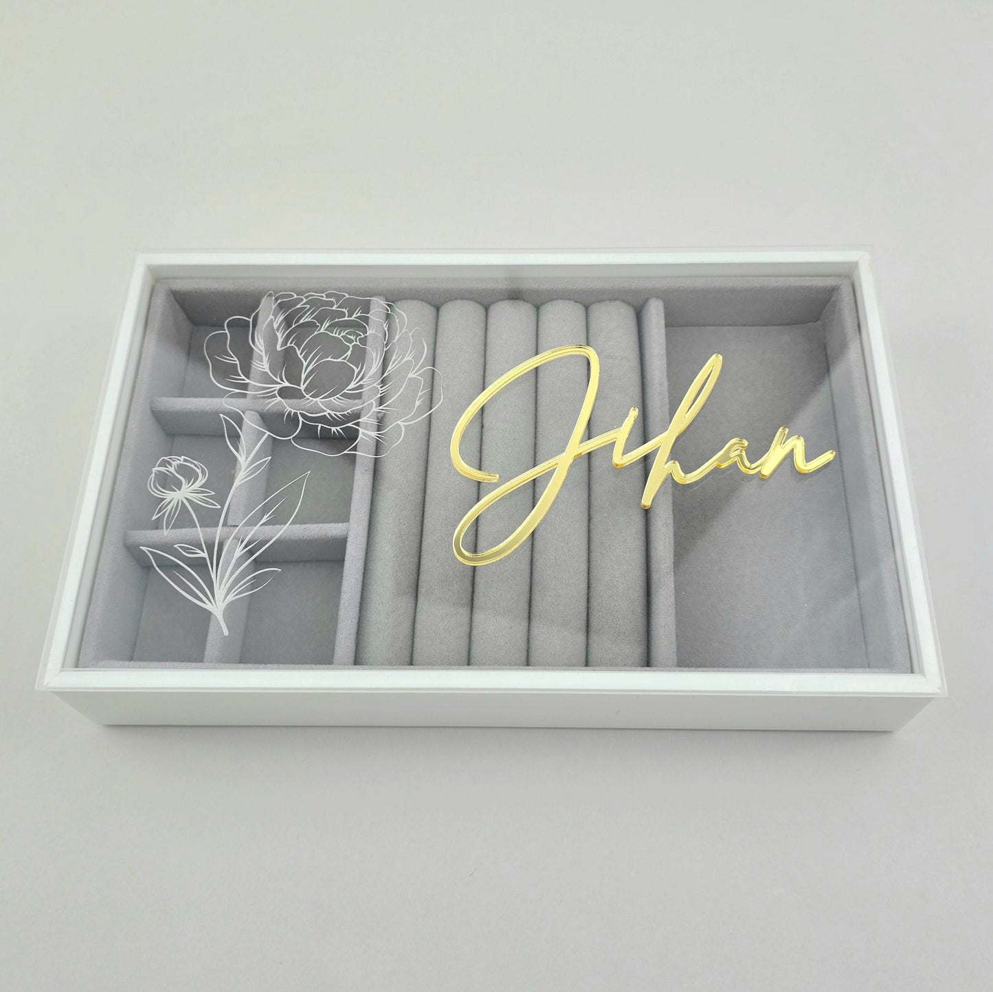 Floral Personalized Jewelry Box – Timeless Elegance for Your Collection