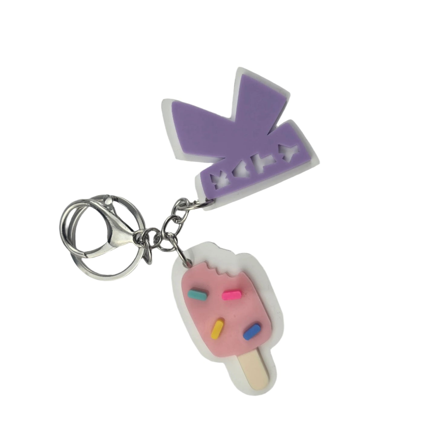 Ice Cream and Name Keychain