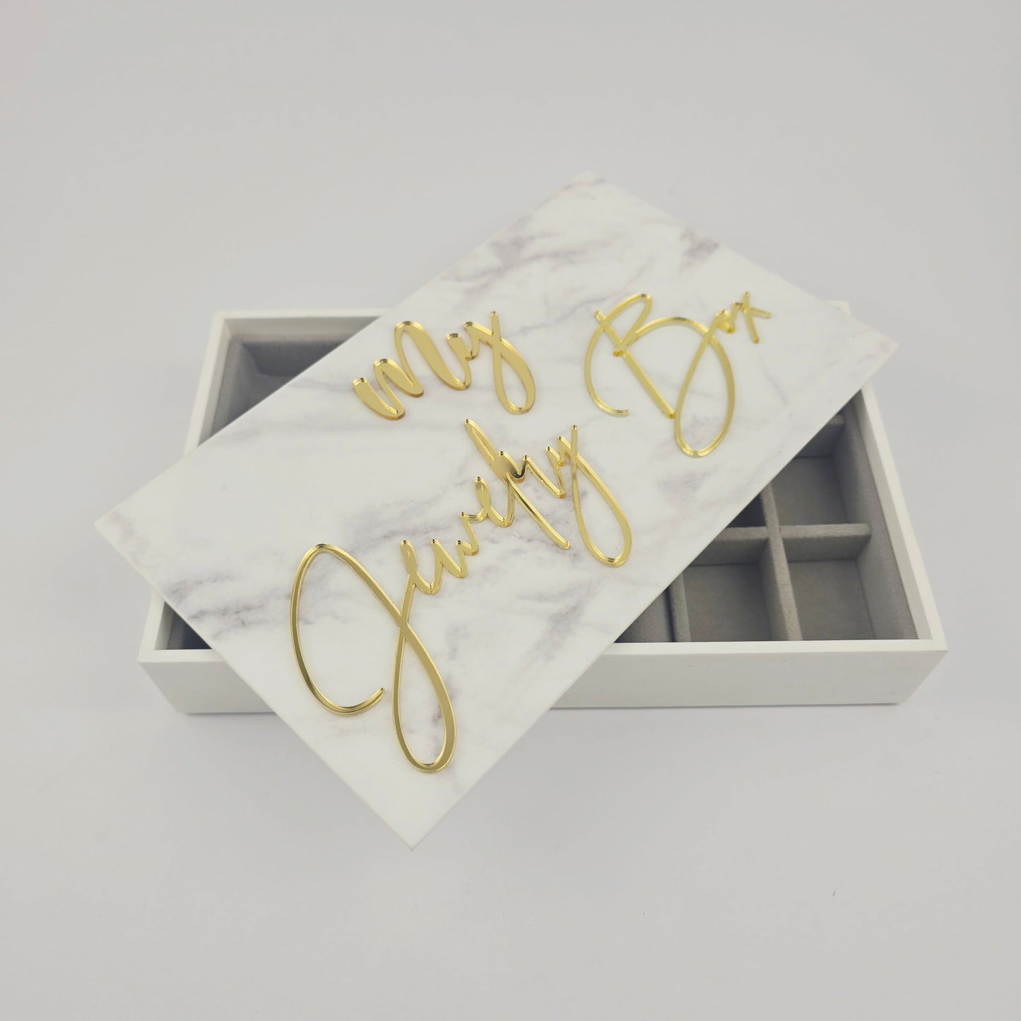 Marble Personalized Jewelry Box
