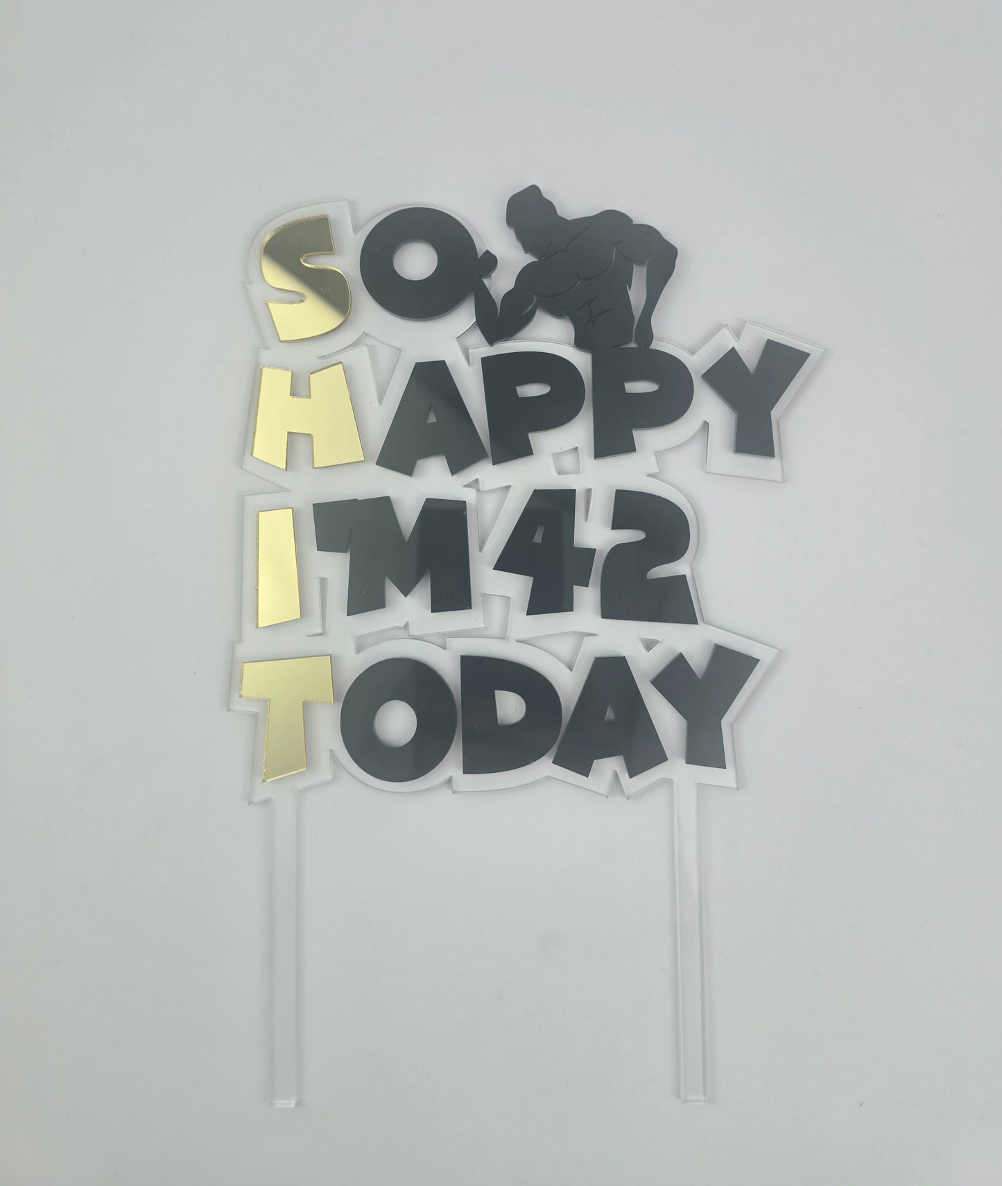 Funny Gym-Inspired Cake Topper
