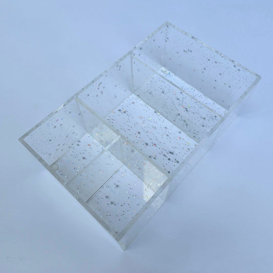 Glittery Personalized Plexiglass Accessory Box
