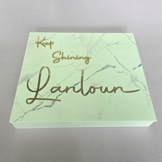 Double Jewelry Box with Marble Effect