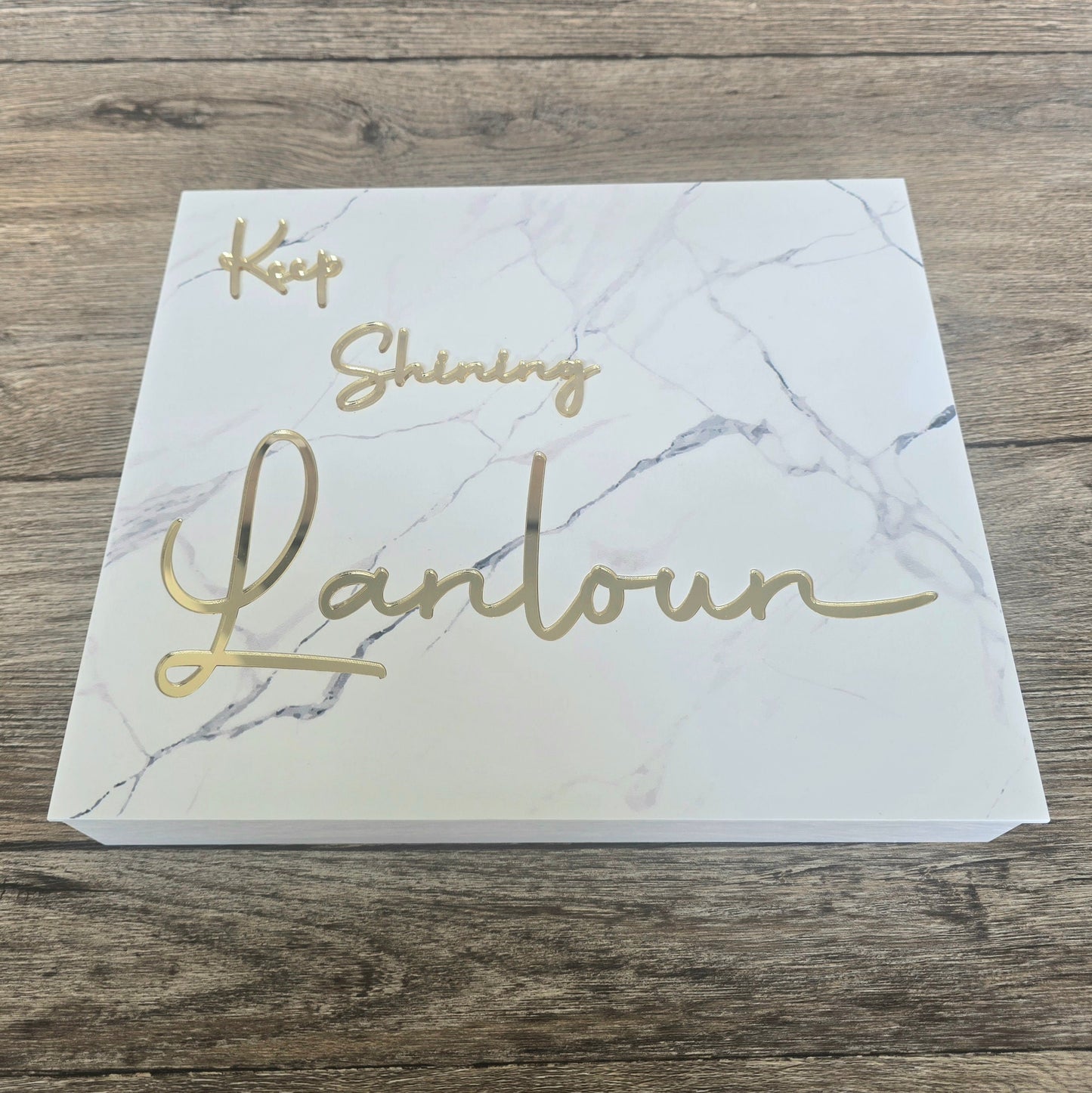 Double Jewelry Box with Marble Effect