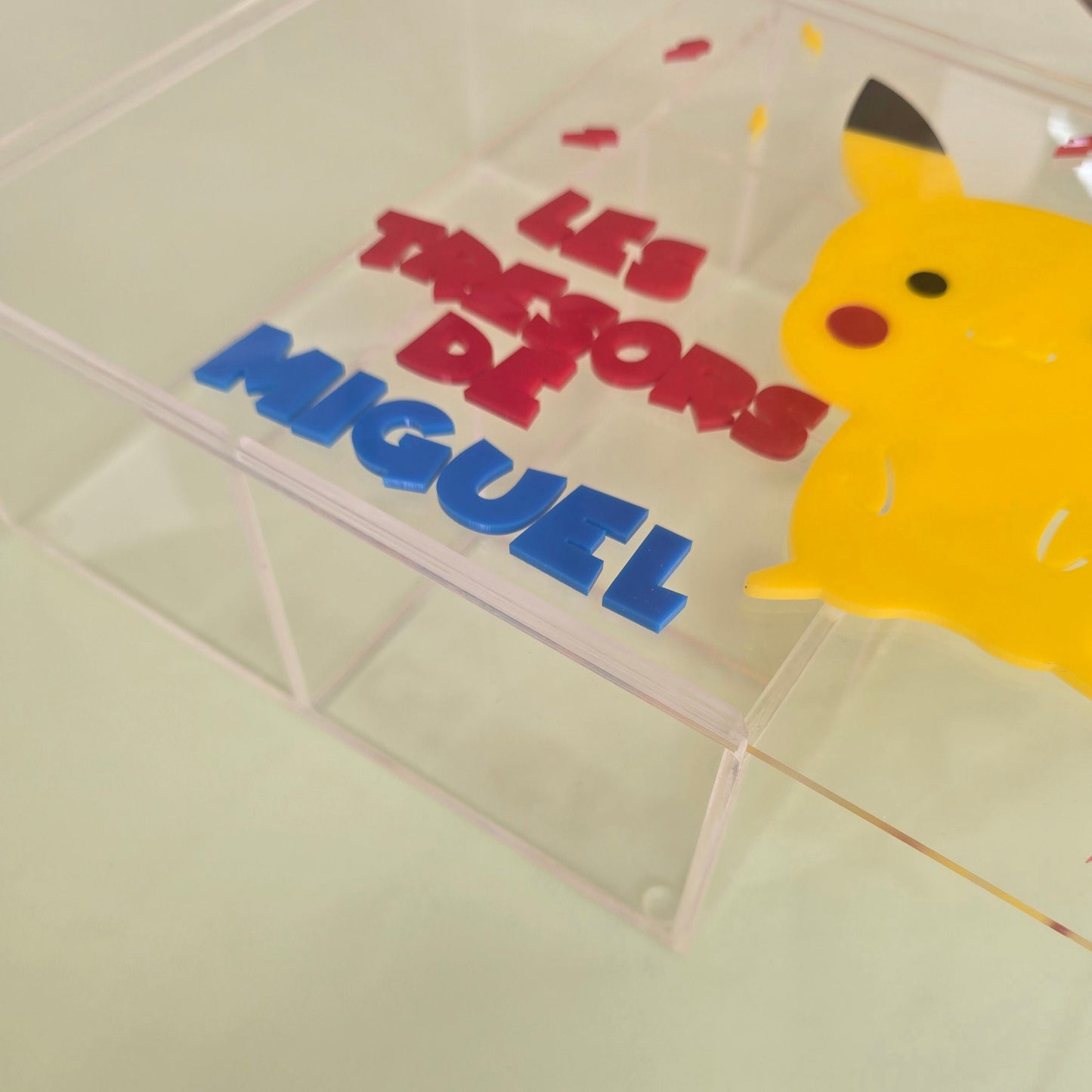 Personalized Kids' Treasure Box – Square Pikachu Theme