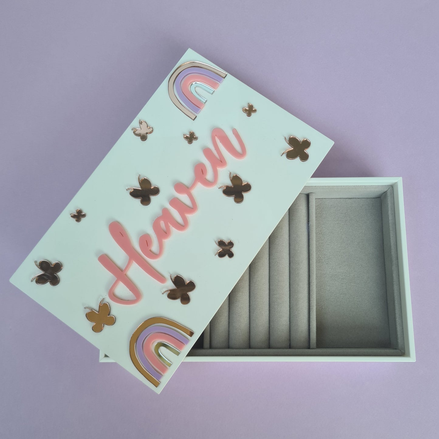 Personalized Rainbows & Butterflies themed Box