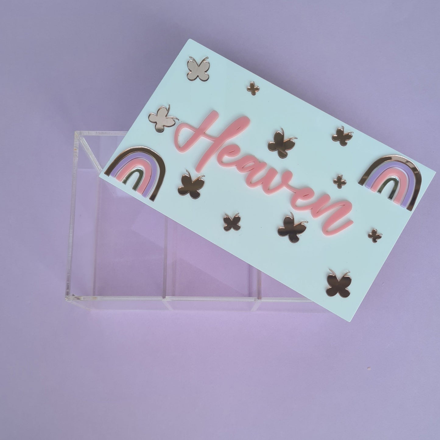 Personalized Rainbows & Butterflies themed Box