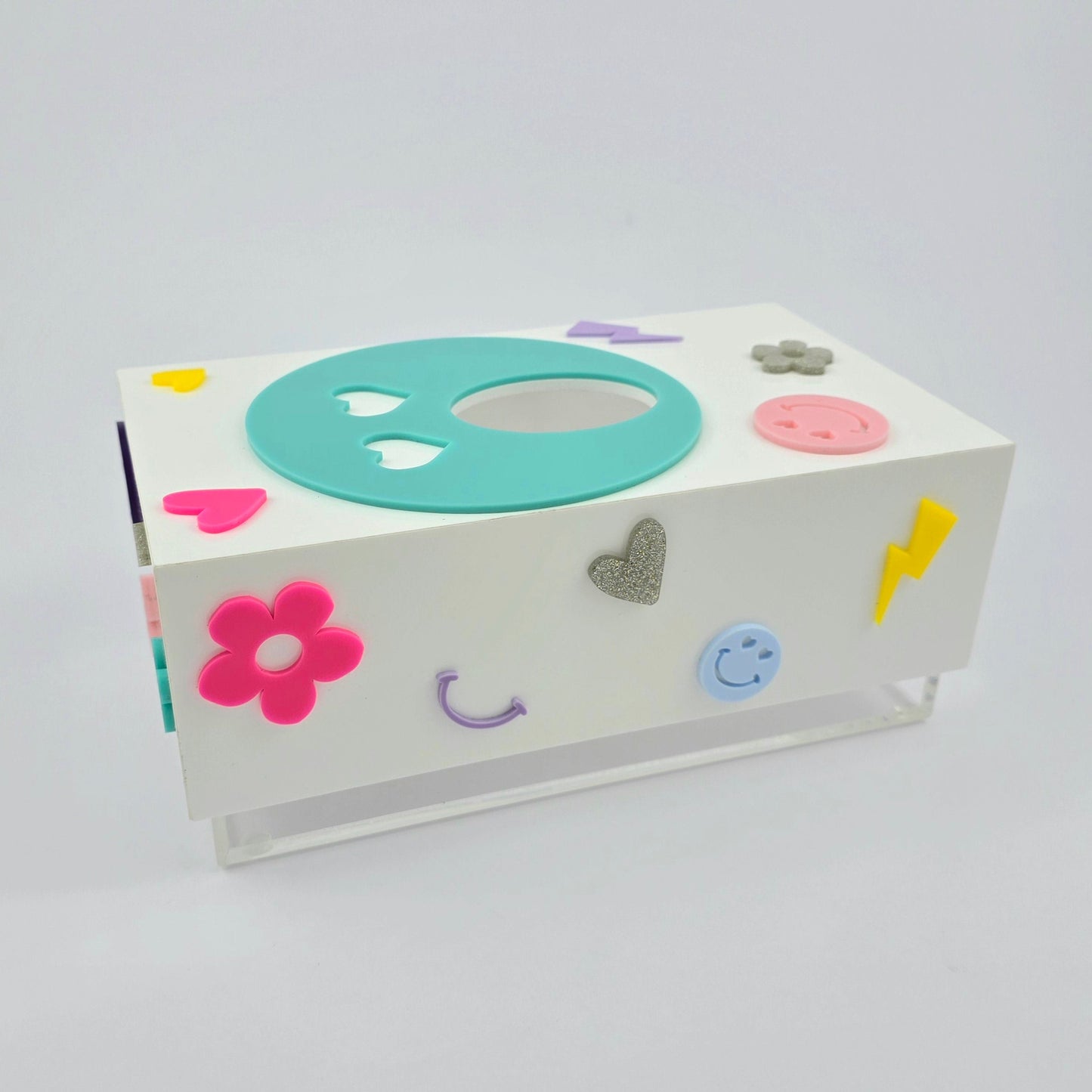 Acrylic Tissue Box with Cute 3D Designs , Customizable