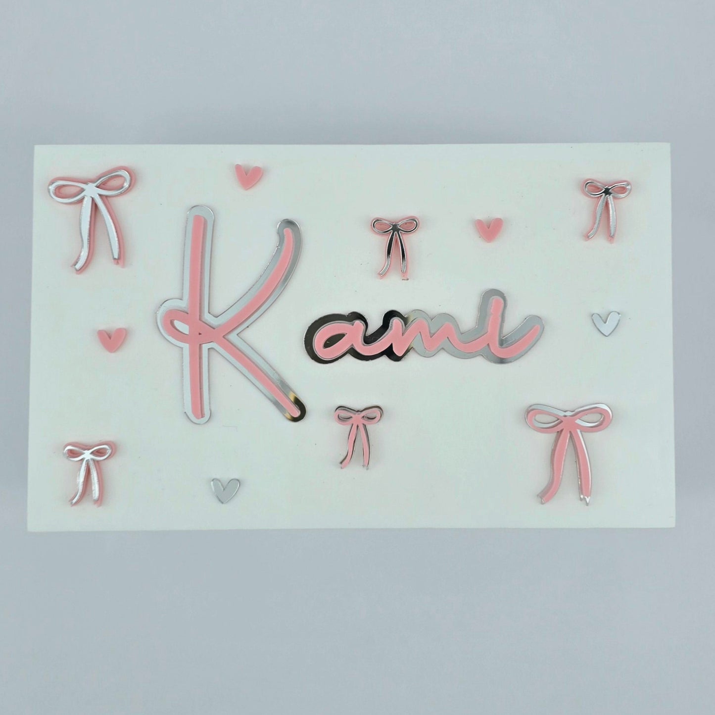 Personalized Bow-Themed Keepsake Box