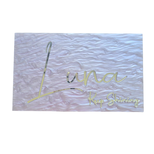 Personalized Purple Marble Jewelry Box