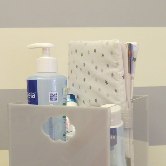 Cloud-Themed Plexiglass Baby Organizer Box
