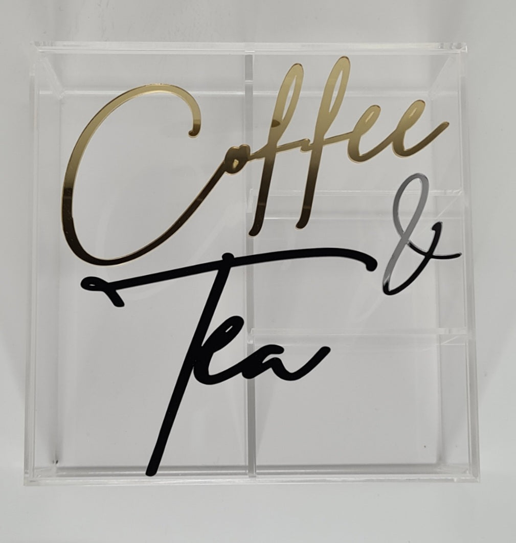 Elegant Plexiglass Coffee and Tea Box