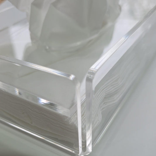 Clear Acrylic Tissue Box for Soft Tissues