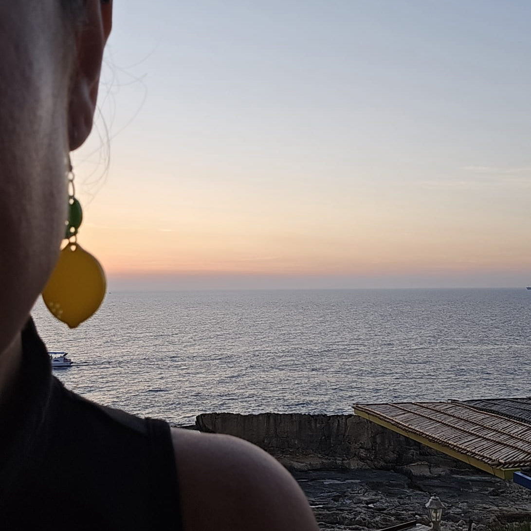 Lemon Acrylic Earrings