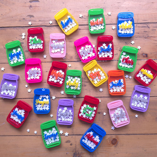 Mini Personalized Star Jar – Magnetic Reward Jar
