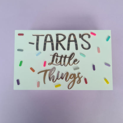 Personalized Confetti Keepsake Box