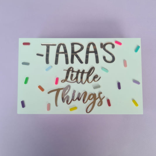 Personalized Confetti Keepsake Box