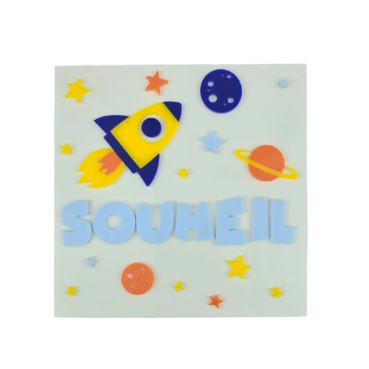 Personalized Space-Themed Storage Box