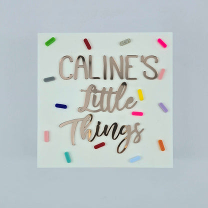 Personalized Confetti Keepsake Box