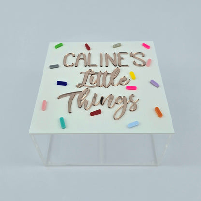 Personalized Confetti Keepsake Box