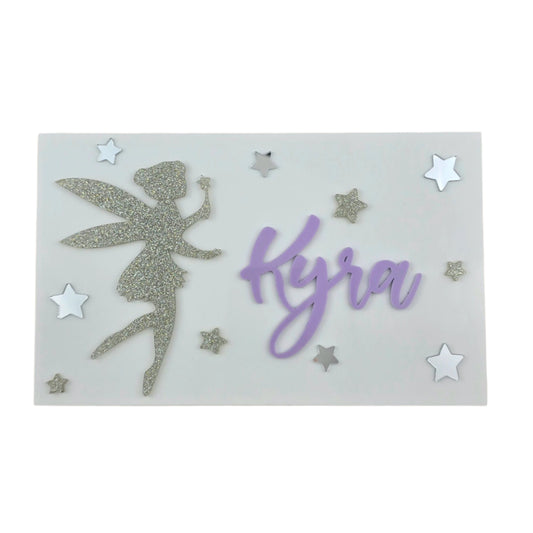 Personalized Fairy Keepsake Box - Glitter & Stars Design