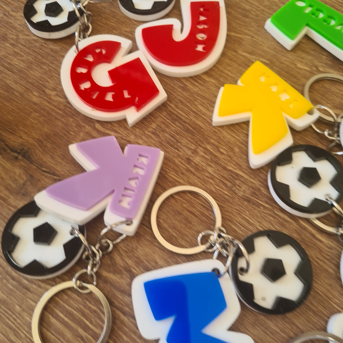 Personalized Initial Keychain with Custom Motif