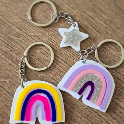 Personalized Initial Keychain with Custom Motif
