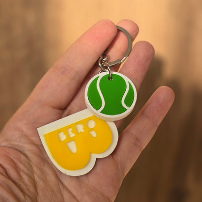 Personalized Initial Keychain with Custom Motif
