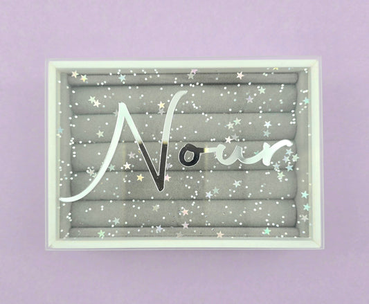 Personalized Jewelry Box with Velvet Ring Holder