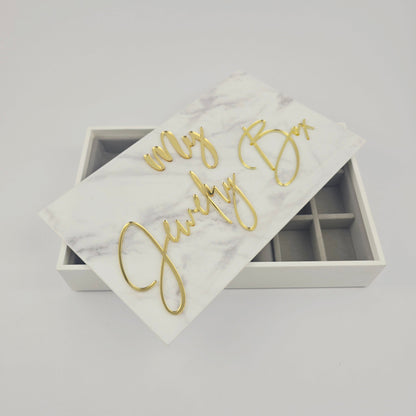 Marble Personalized Jewelry Box