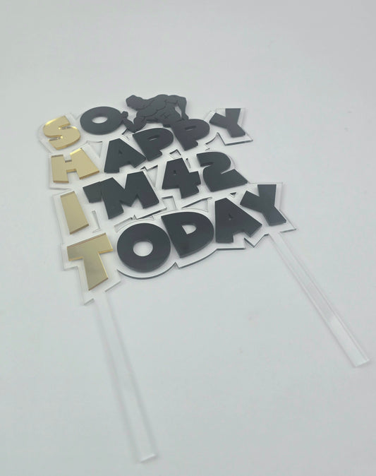 Funny Gym-Inspired Cake Topper