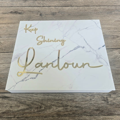Double Jewelry Box with Marble Effect