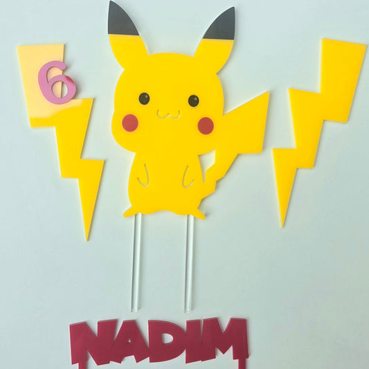 Pikachu Cake Topper – Personalized Pokémon Magic!