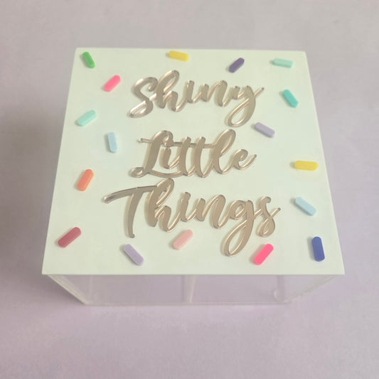 Confetti-Themed Storage Box – "Shiny Little Things"