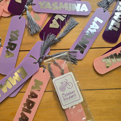 Personalized Acrylic Bookmarks – Custom Names and Colors