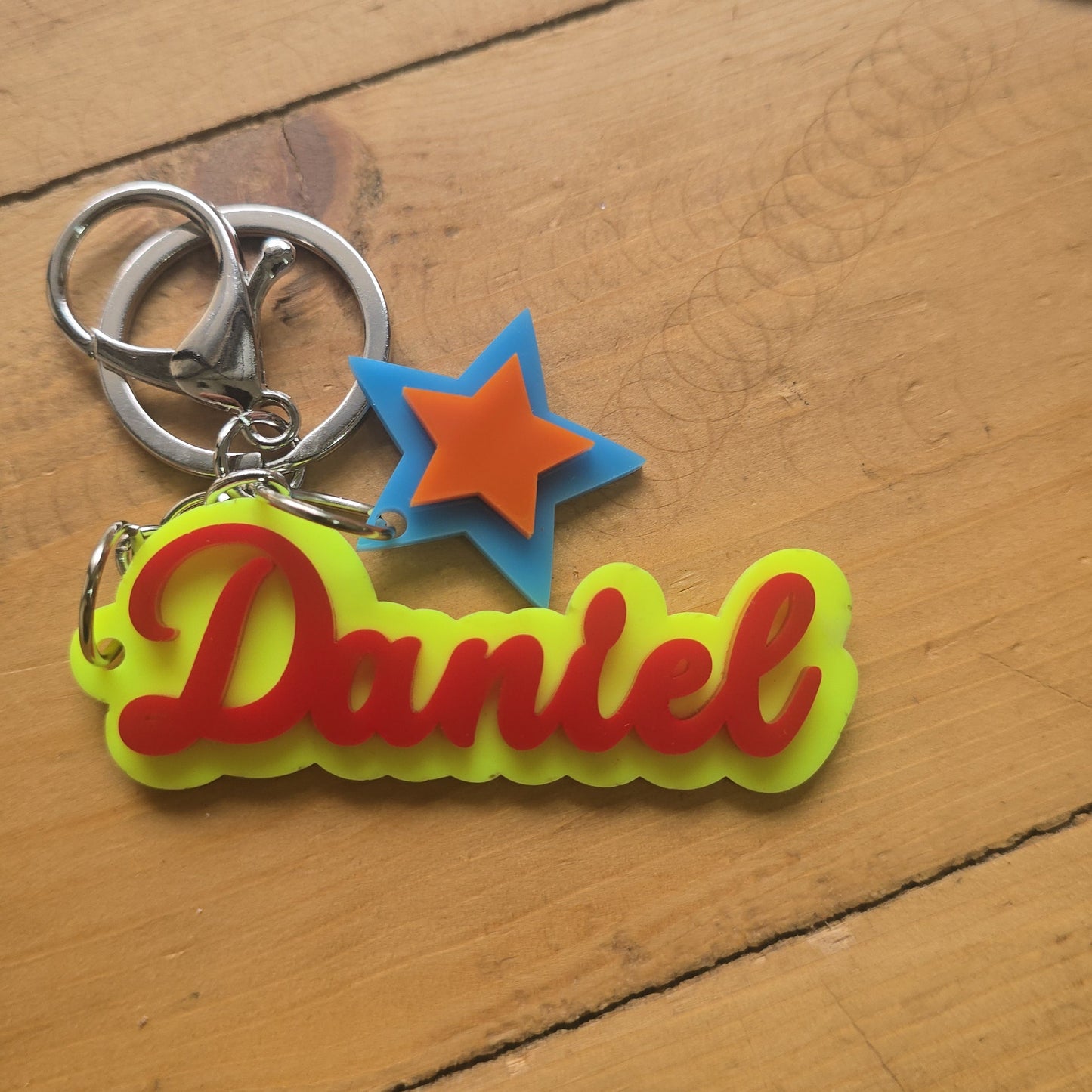Personalized Name Keychain – Custom Acrylic Bag Charm