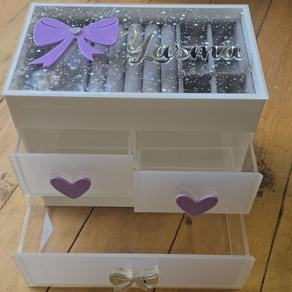 The Ultimate Box, Personalized Plexiglass Jewelry &amp; Accessories Organizer