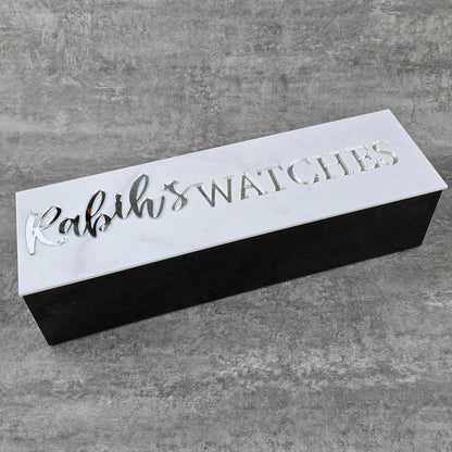 Personalized Luxury Watch Box with Velvet Cushion