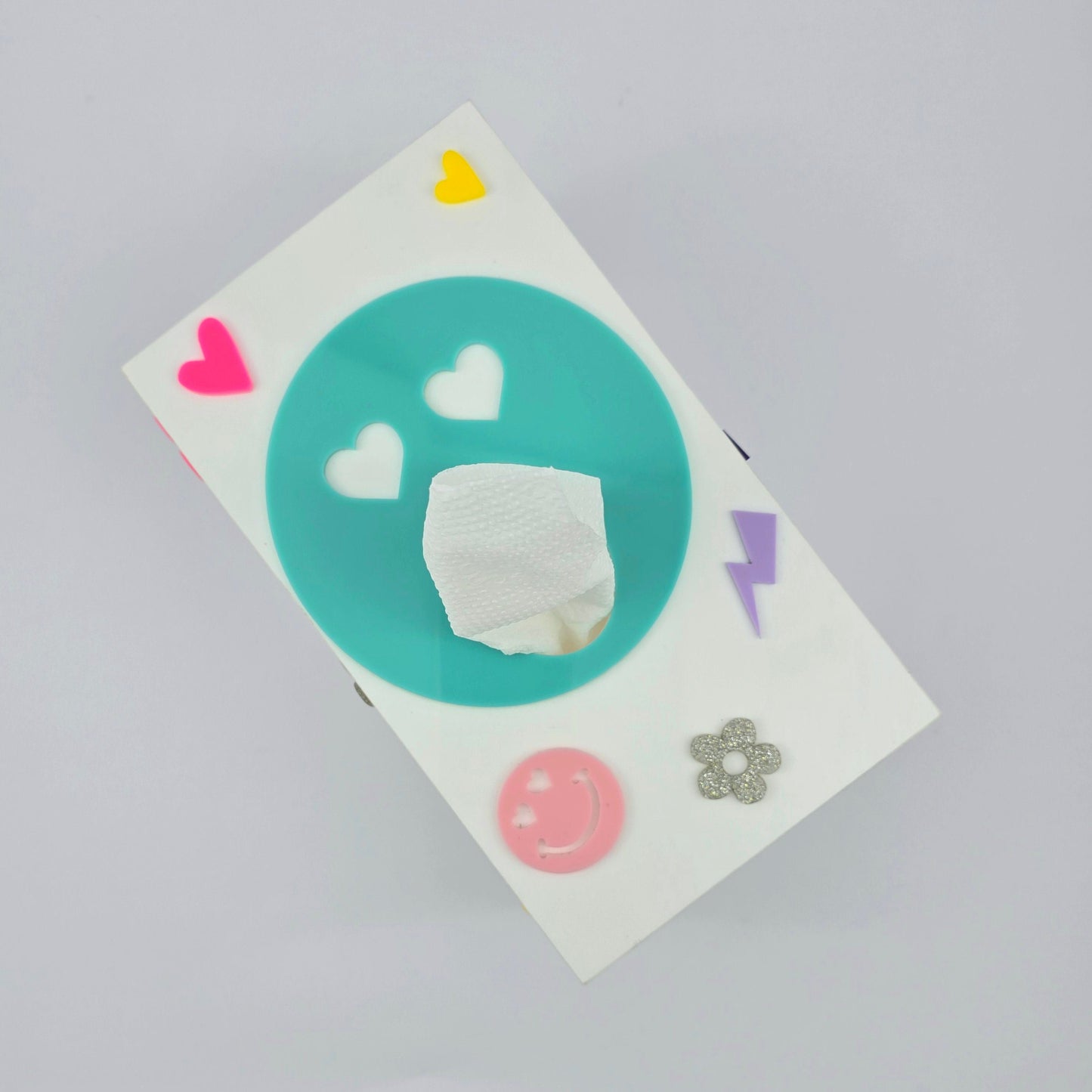 Acrylic Tissue Box with Cute 3D Designs , Customizable