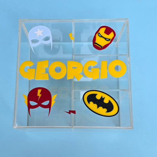 Personalized Superhero Multipurpose Organizer Box