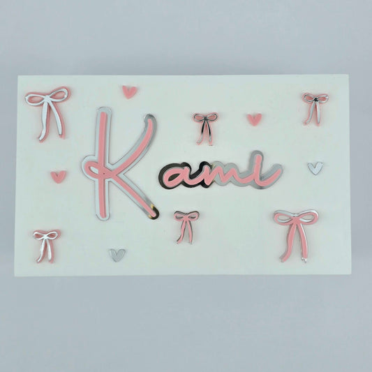 Personalized Bow-Themed Keepsake Box