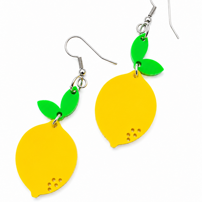 Lemon Acrylic Earrings