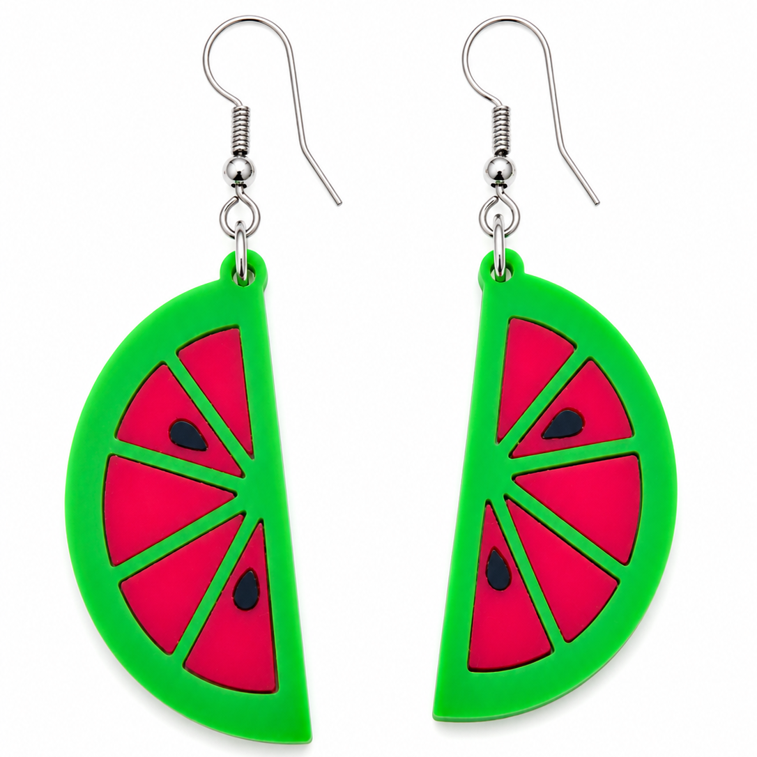 Watermelon Acrylic Earrings