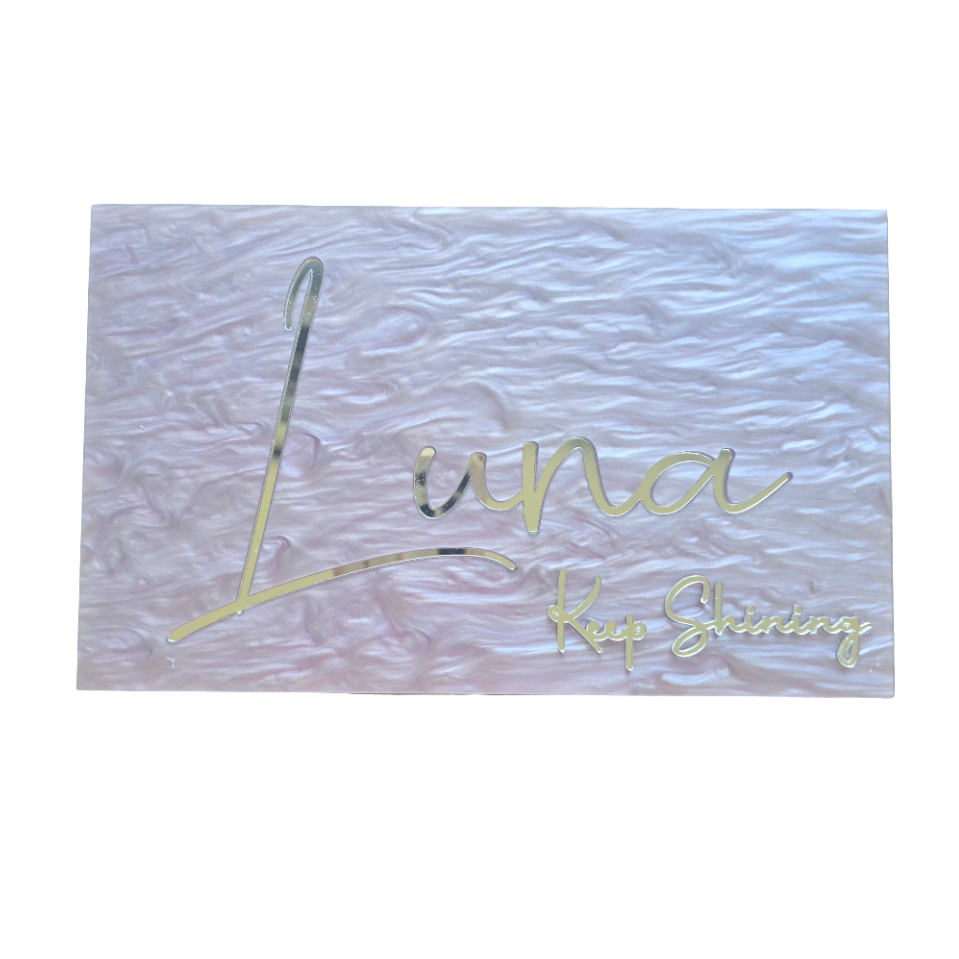 Personalized Purple Marble Jewelry Box