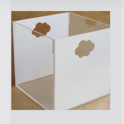 Cloud-Themed Plexiglass Baby Organizer Box